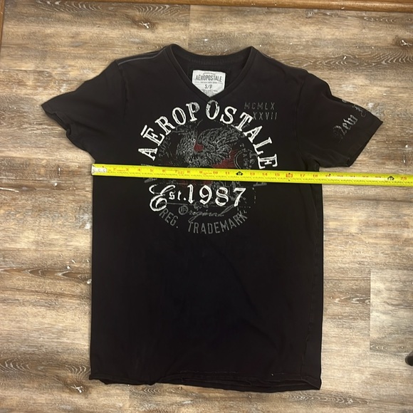 Vintage men’s Aeropostale single stitch black est. 1987 short sleeve t shirt S/P - Picture 15 of 16